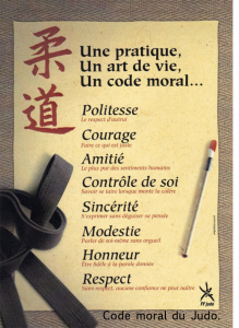 Le Judo; c’est aussi des valeurs
